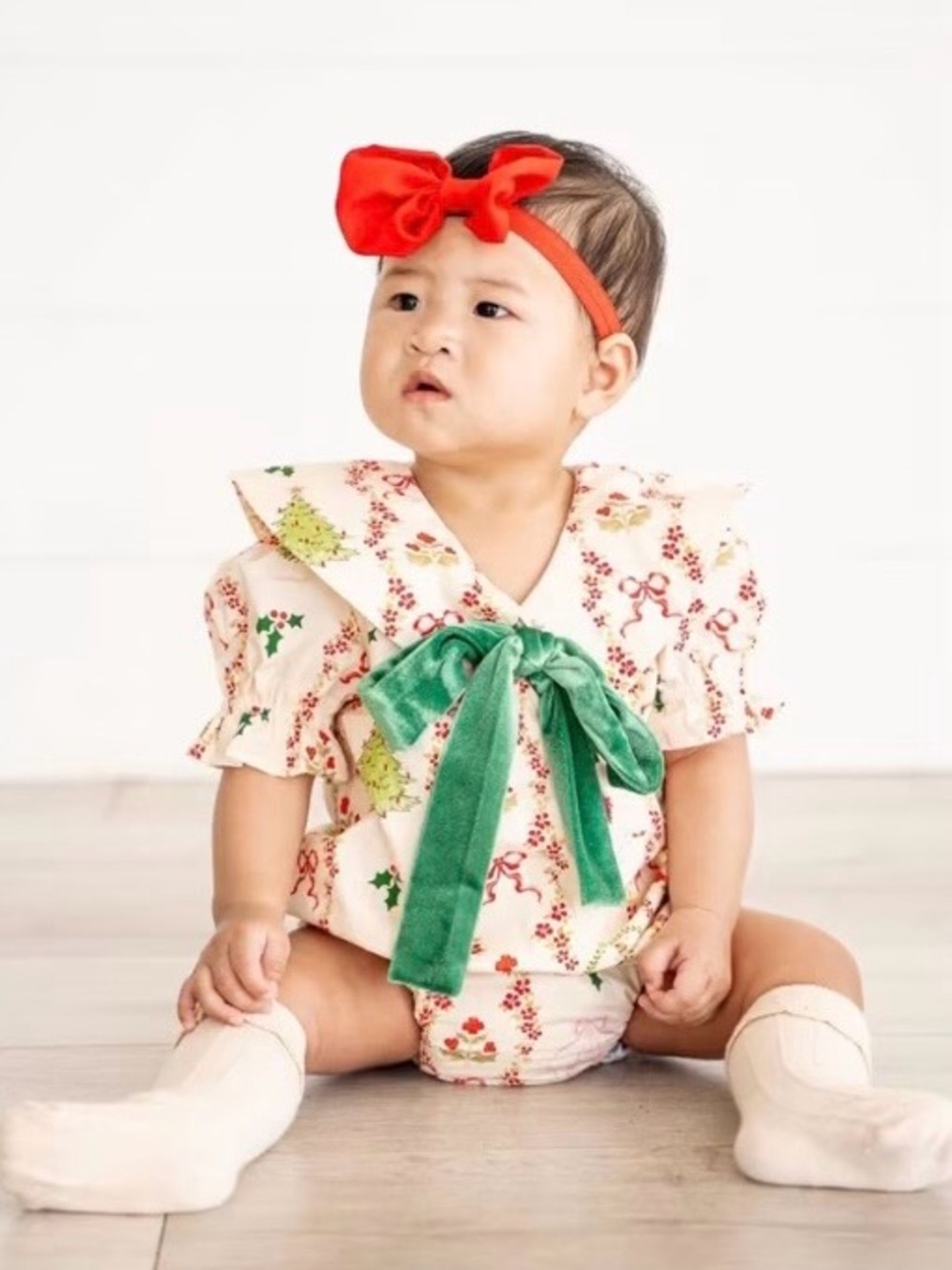 Ivy City Co  Yuletide Nutcracker print baby romper